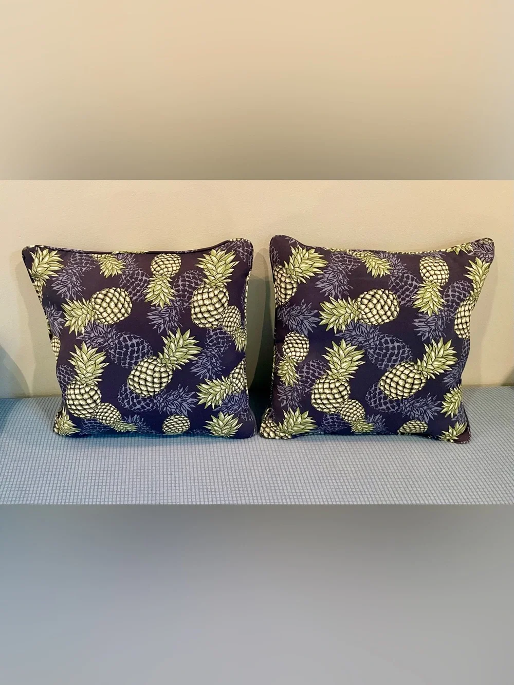 Set of 2 Tempo Home Pineapple Throw Pillows – 17” Tropical Coastal Decor